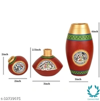 Rustic Warli Vases  like Madhubani and Warli.  - 3